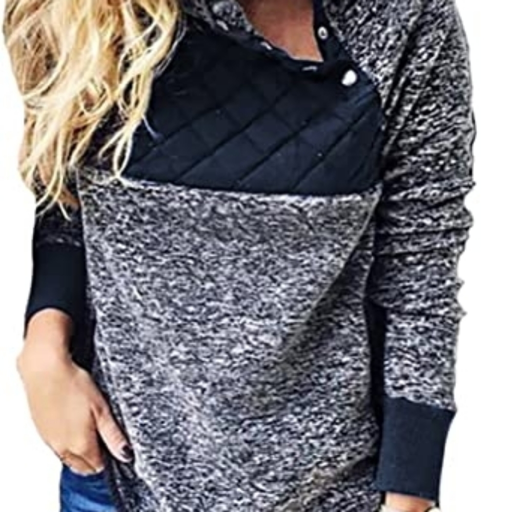NWT Fleece Pullover with Quilted Detail